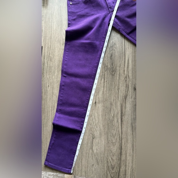 Emperial Premium Jeans Juniors Size 3 Low Rise Skinny Purple Denim 5 Pocket NWT - Picture 8 of 9
